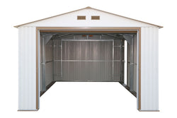 DuraMax Imperial Metal Garage 12' widths- Off White Brown