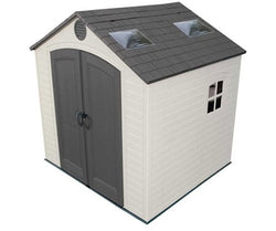 Lifetime 8 x 7.5 Premium Plastic Storage Shed Kit w/ Large Skylights