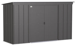 Arrow 10' x 4' Classic Steel Storage Shed - Charcoal