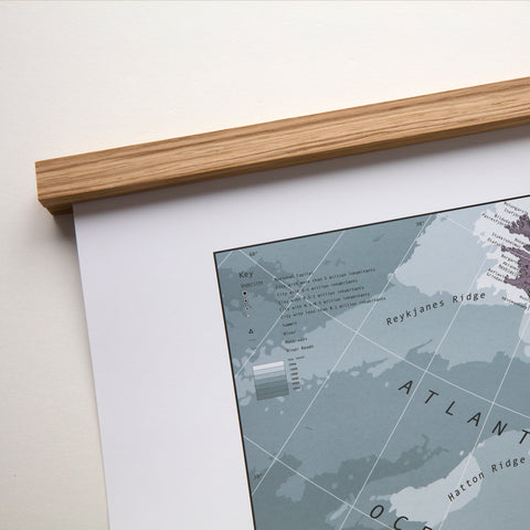 WOODEN HANGING RALS FOR MAP