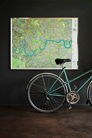 london wall map with cycle routes