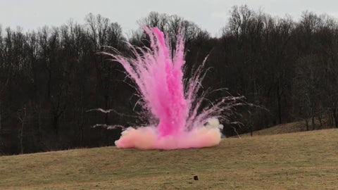 pink tannerite exploding target gender reveal color powder