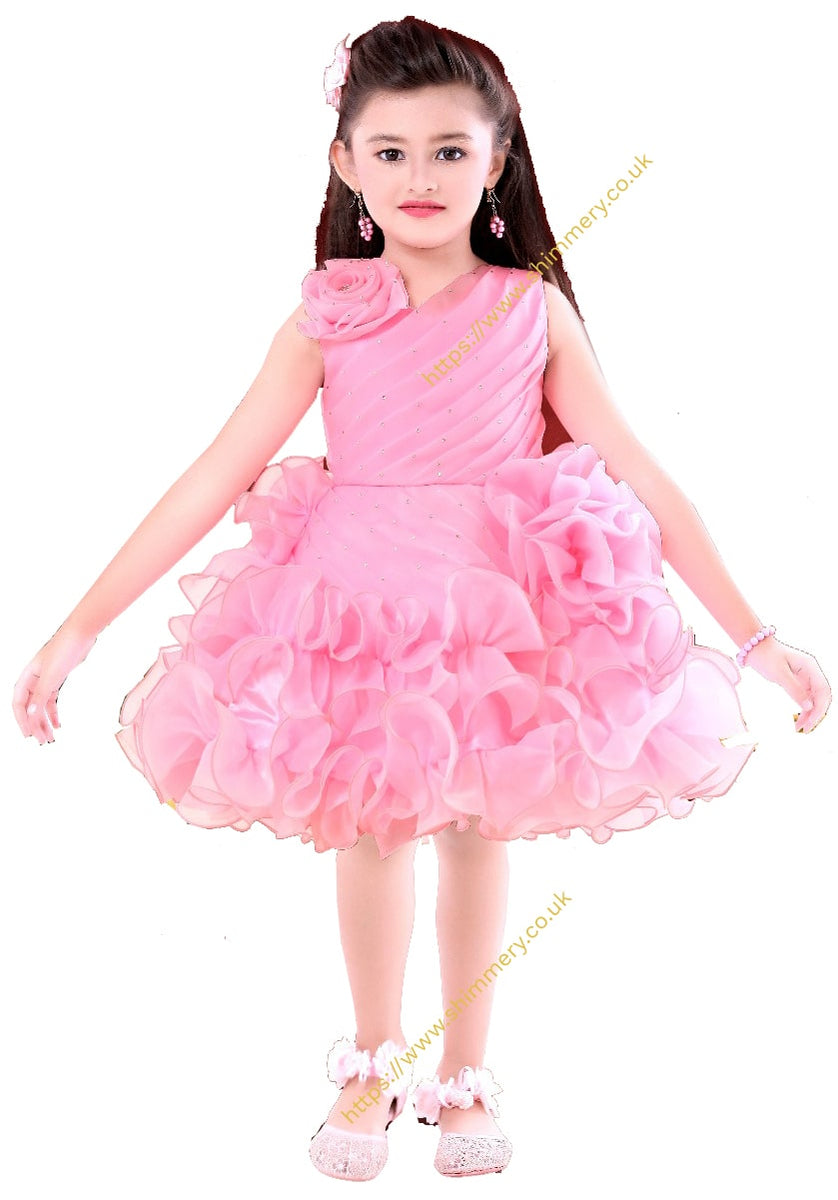 baby pink frill dress