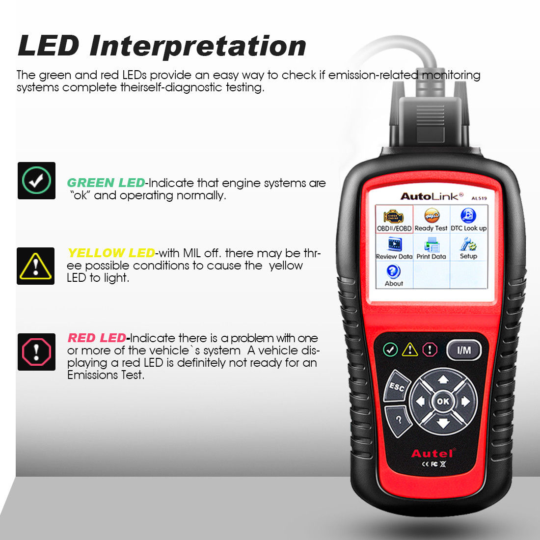 autel al519 led interpretation