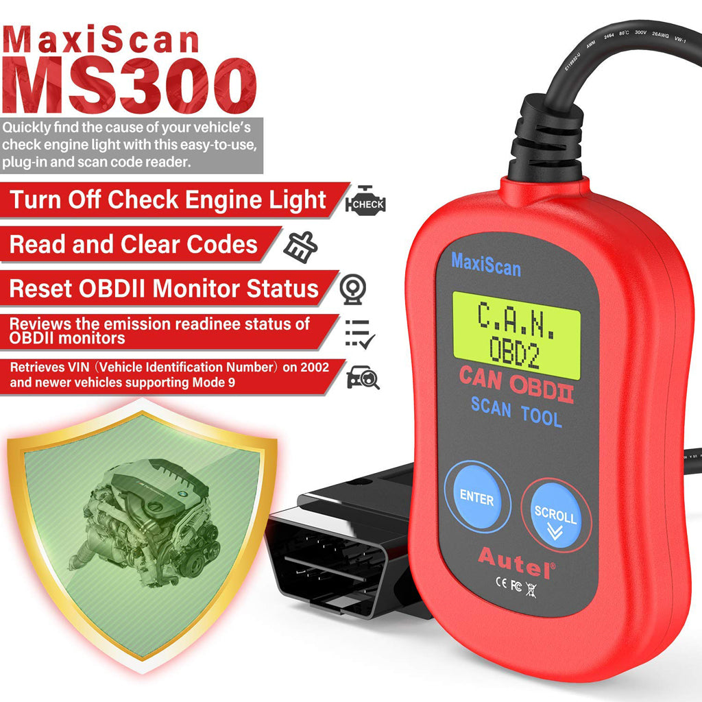 Autel MaxiScan MS300 CAN OBDII code reader