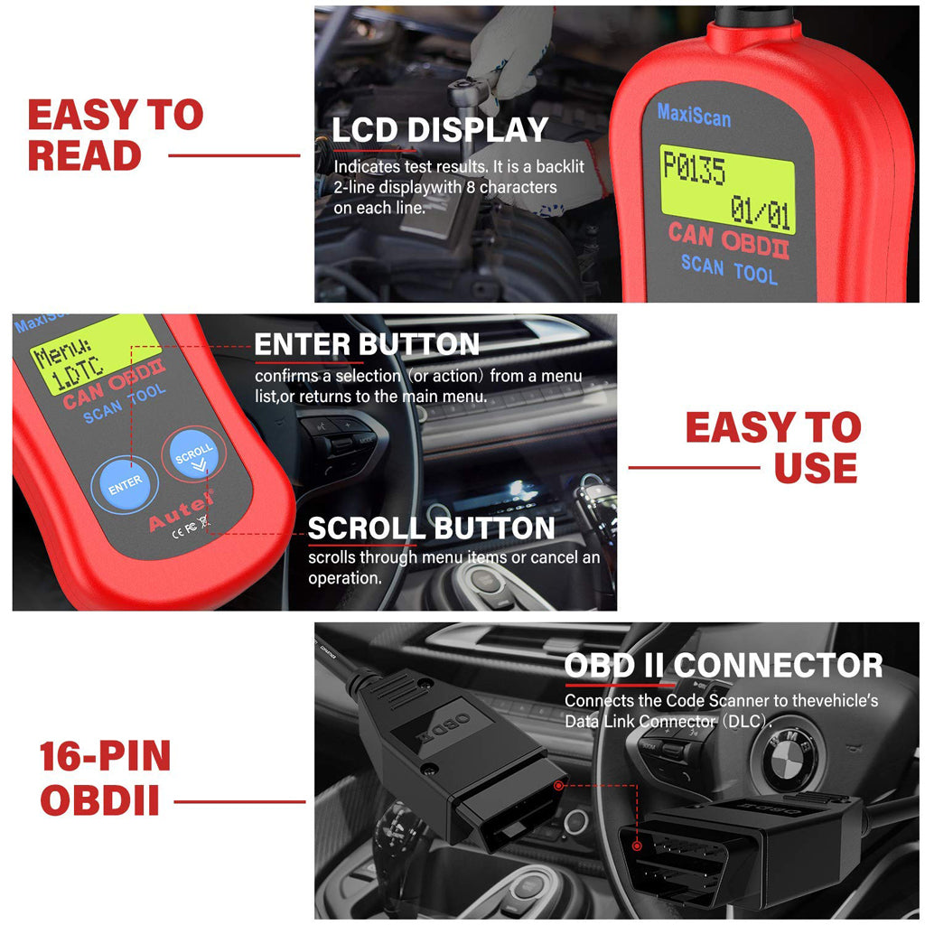 Autel MaxiScan MS300 CAN OBDII code reader Easy to reade and erase fault code