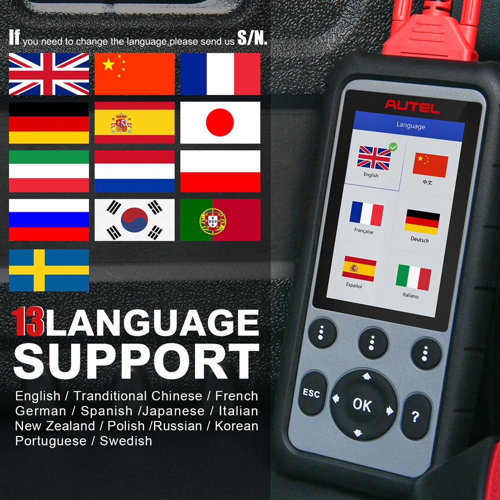 Autel md806 scanner support Multi-language