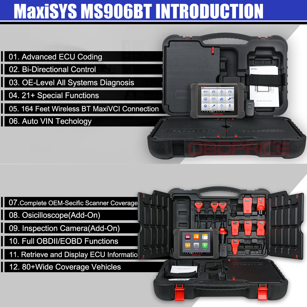 Autel Maxisys MS906BT Bluetooth OBD2 Diagnostic Tool