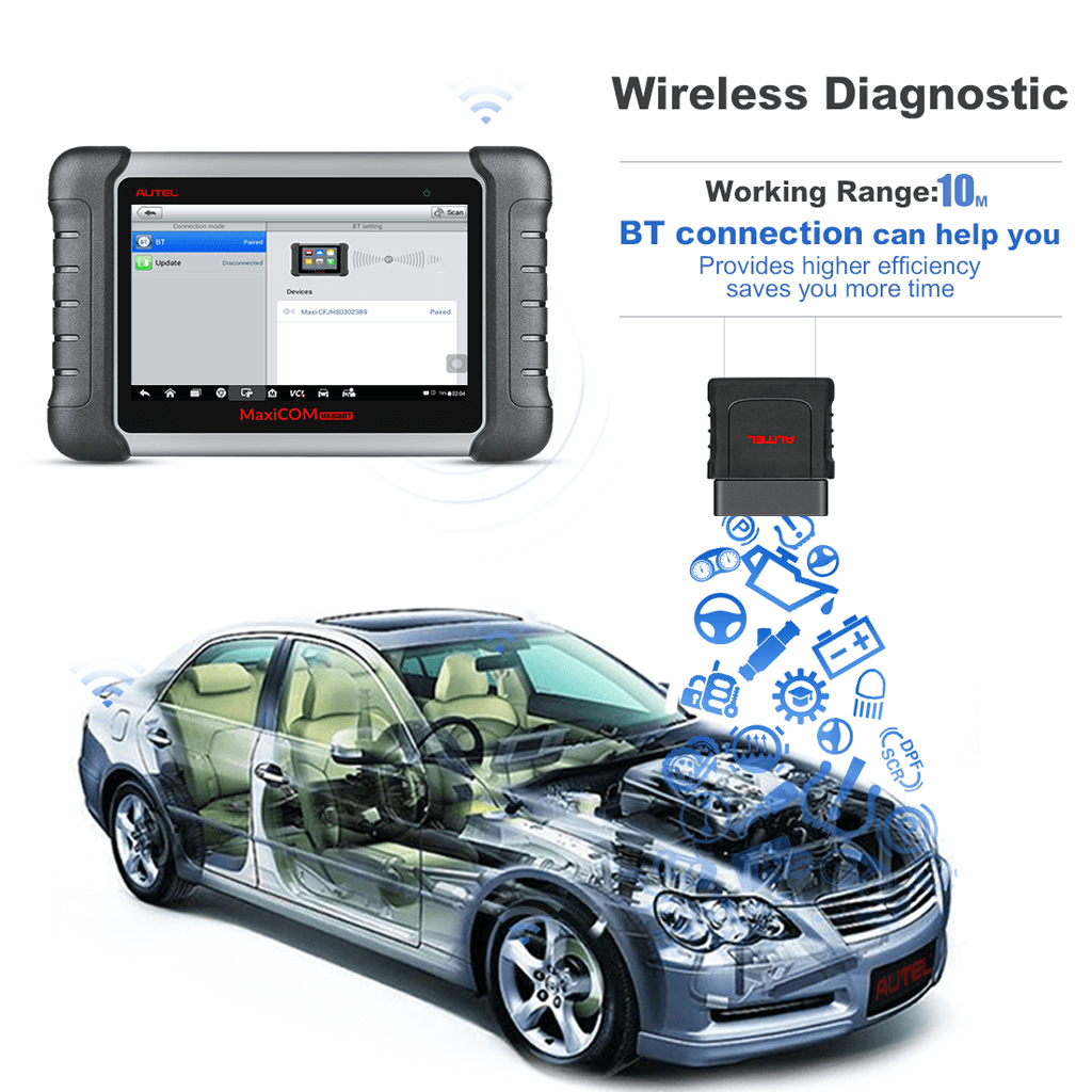 Autel mk808bt Bluetooth Wireless OBD2 diagnosis