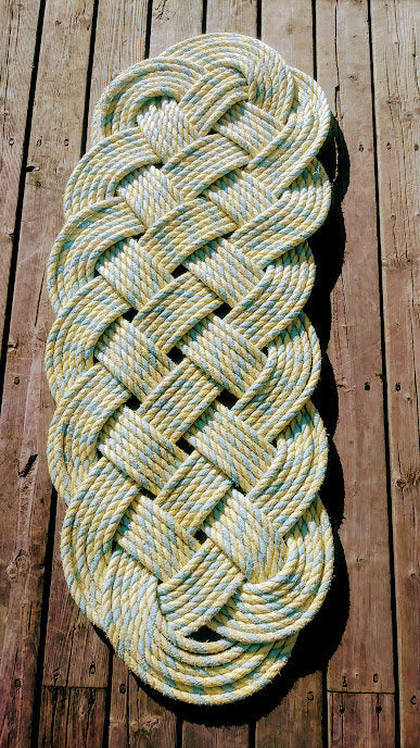 Prolonged Knot Rope Doormat Recycled Reclaimed Lobster Rope Mat Doormat Unique Entry Rug