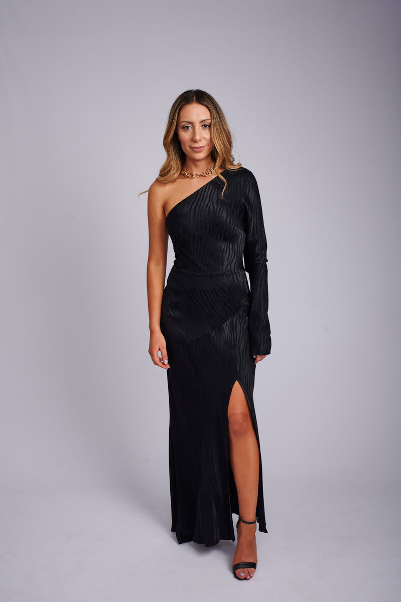 the kat asym midi dress