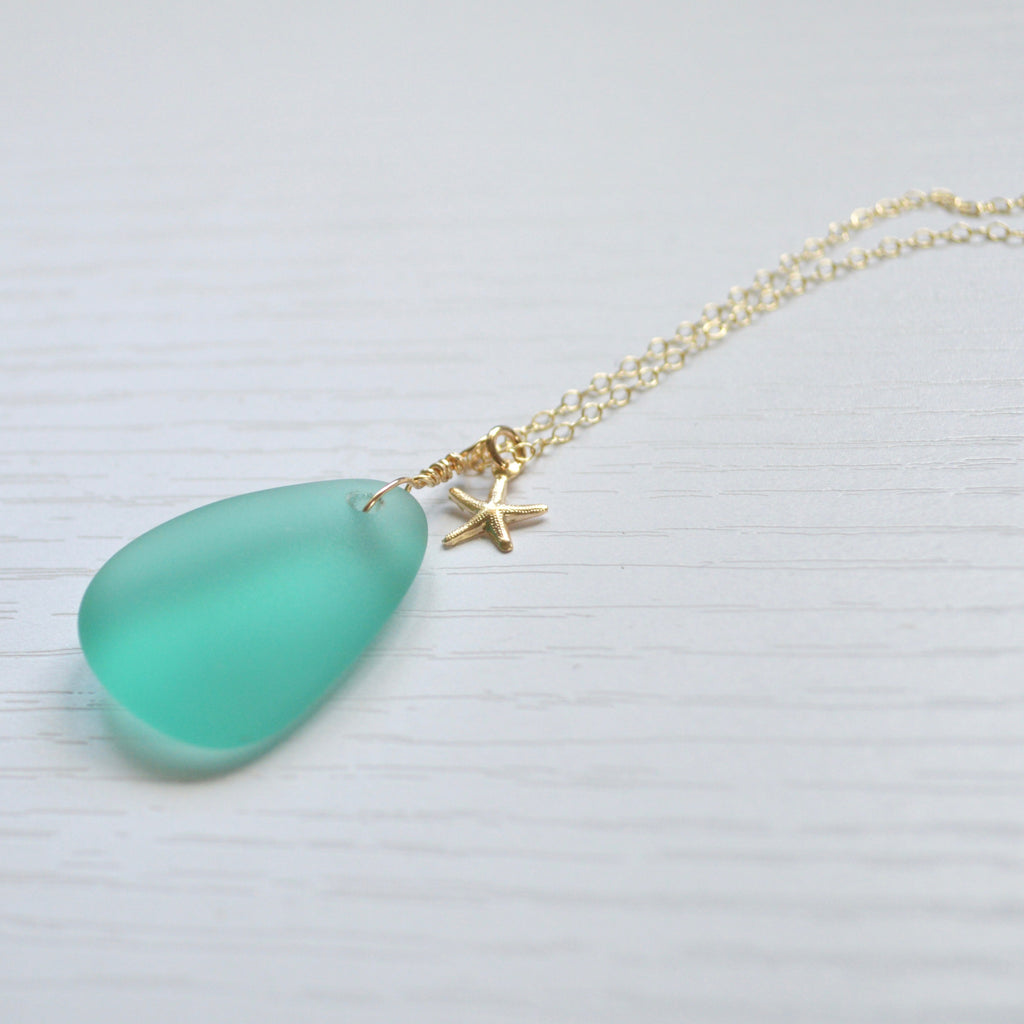 large sea glass pendant