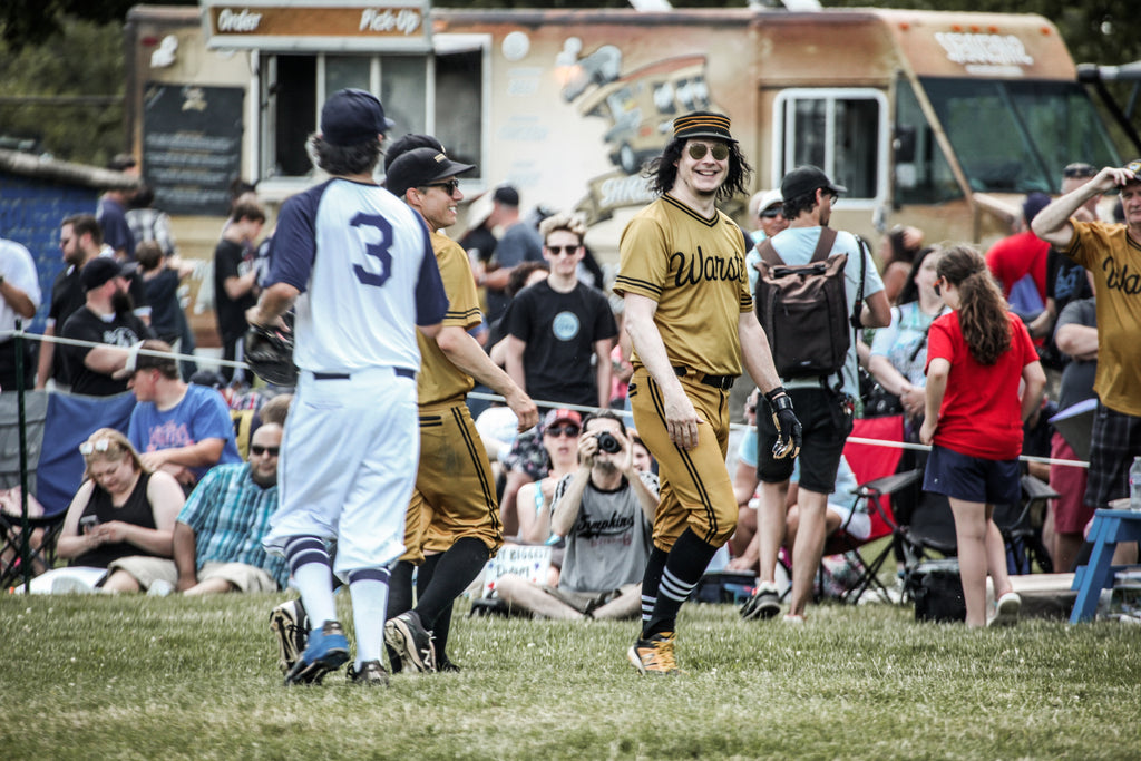 Jack White of the Warstic Woodmen enjoying the game