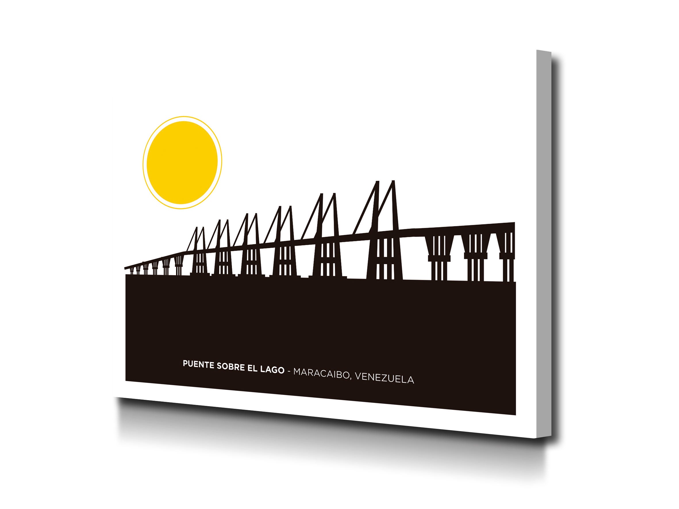 Cuadro Skyline Puente Sobre El Lago De Maracaibo Venezuela En Lienzo Foto Canvas