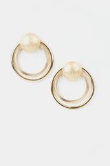 LEAVING WITHOUT YOU CIRCLE EARRINGS in GOLD