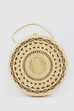 Circle Straw Basket Bag in Natural