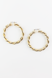 Wild Fire Twisted Hoop Earrings in Gold