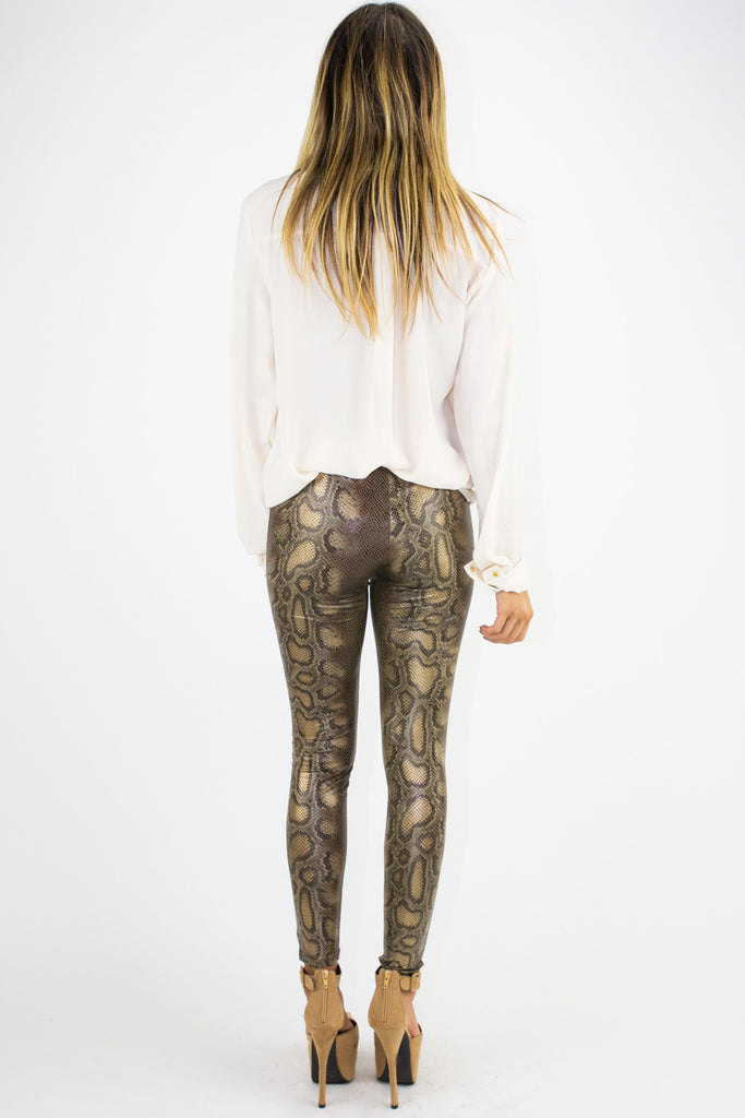 SNAKE PRINT LEGGINGS の+showroom-scappino.com