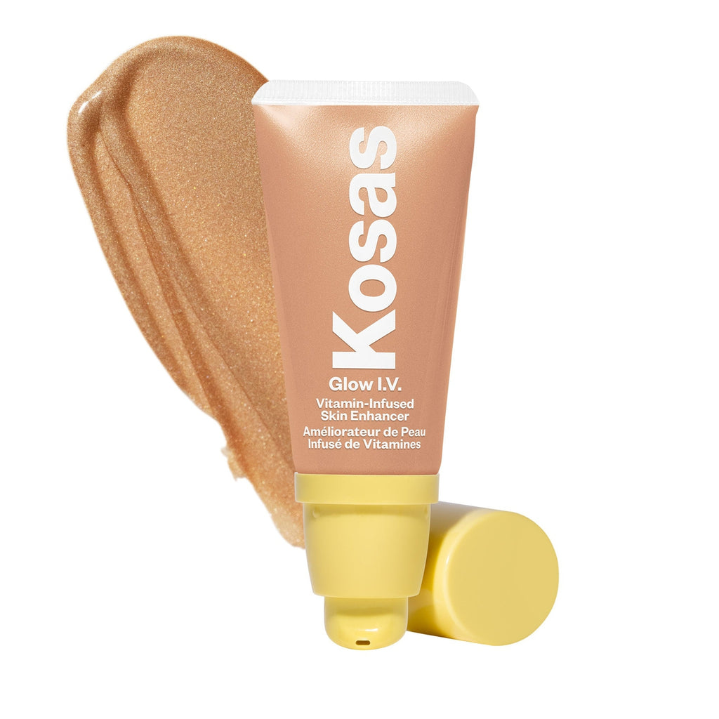 Kosas-Glow I.V. Vitamin-Infused Skin Enhancer-Boost - Sheer Medium Rose Gold-