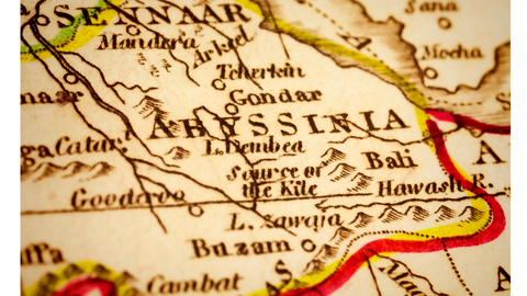 map of Abyssinia Ethiopia Africa