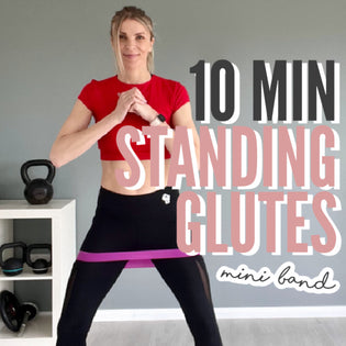  Standing mini band booty workout at home