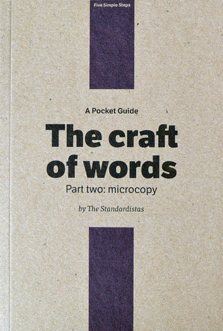 Book: Pocket Guide - The craft of words. Part two: microcopy