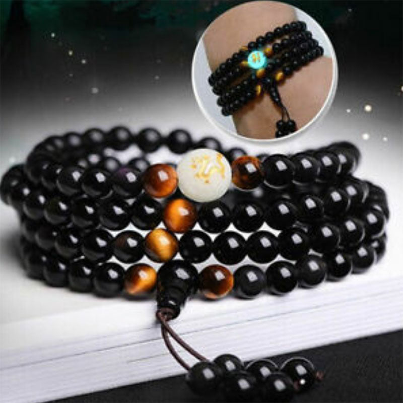 black buddha beads