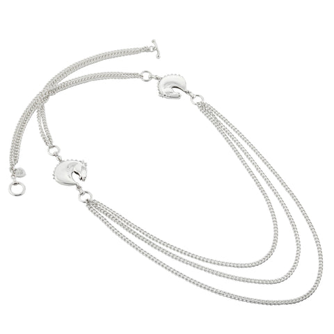 solid silver horsehead chain neckpiece