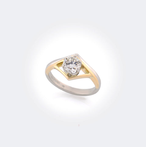 Platinum gold and diamond ring commission