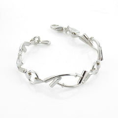 Solid silver Polo chukka bracelet