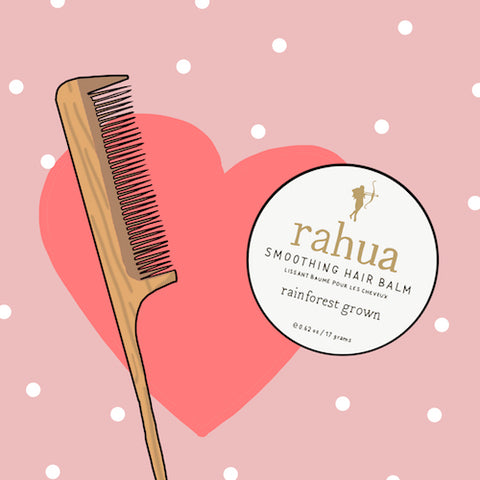 Rat tail comb to be used with rahua smoothing hair balm