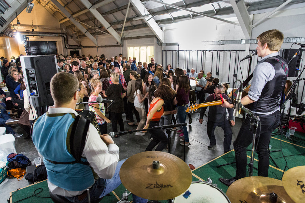 The opening day warehouse ceilidh with our community, 2015.