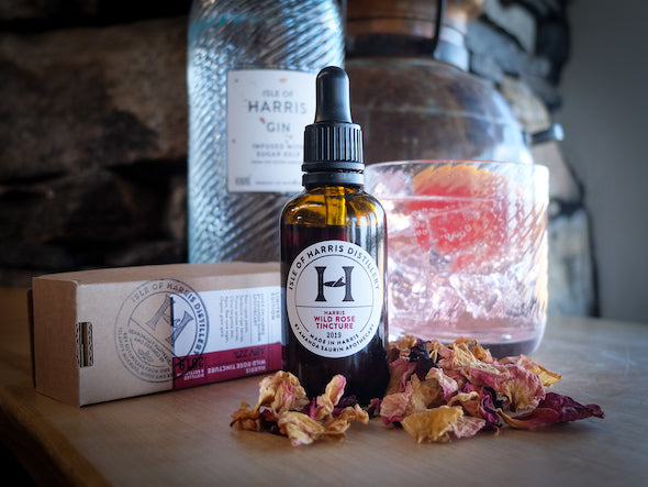 Harris Wild Rose Tincture, made in Harris and limited to 394 bottles.