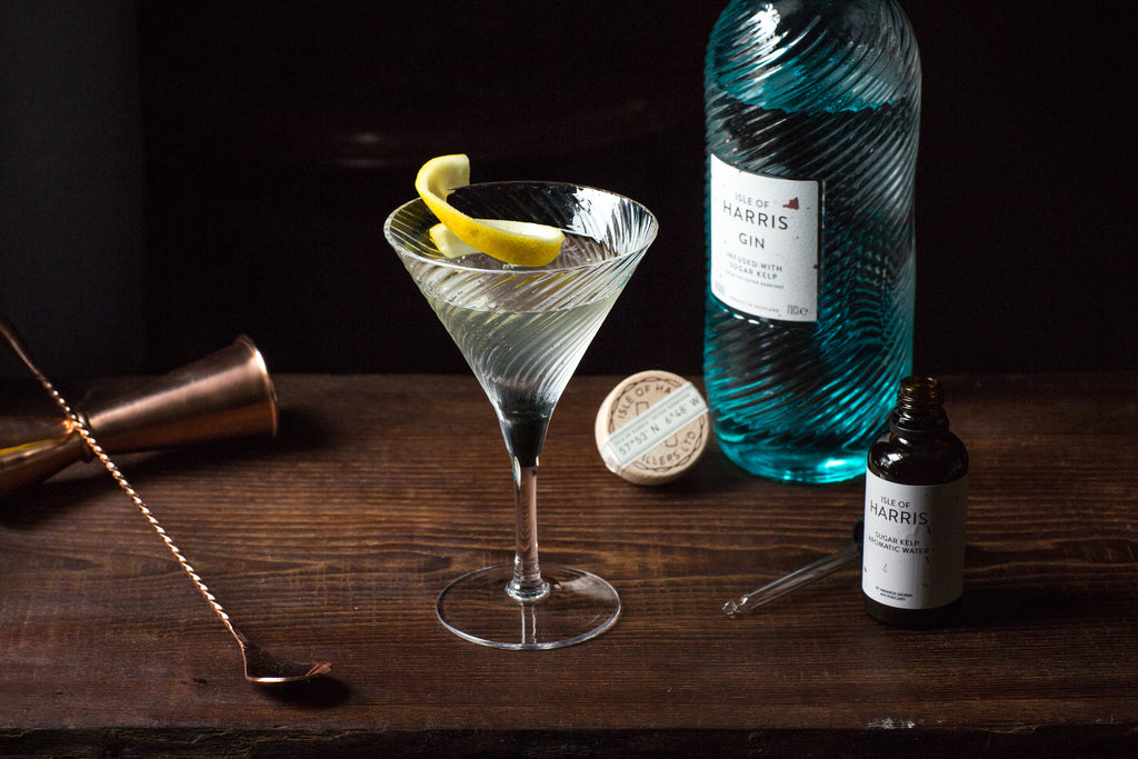 The simple joy of an Isle of Harris Gin Martini.