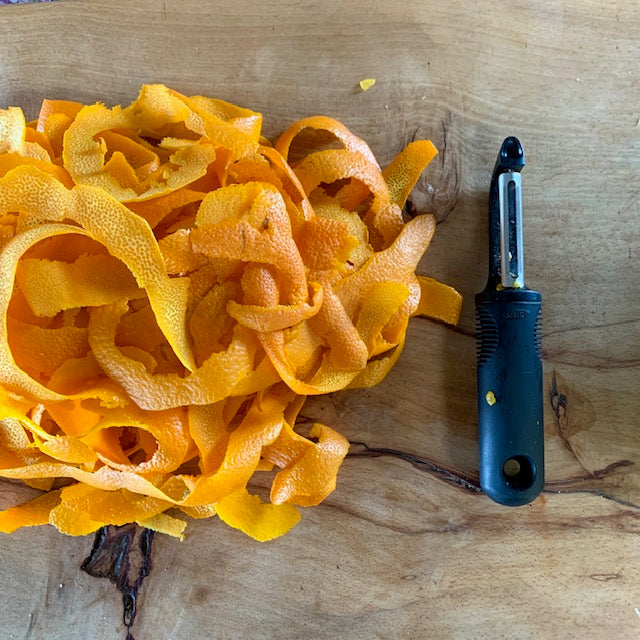Experimenting with citrus peels for a bright summer lift.