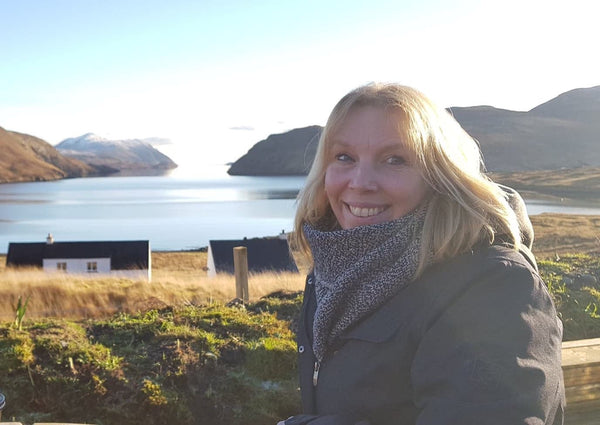 Kate MacDonald enjoying some Outer Hebridean sunshine.