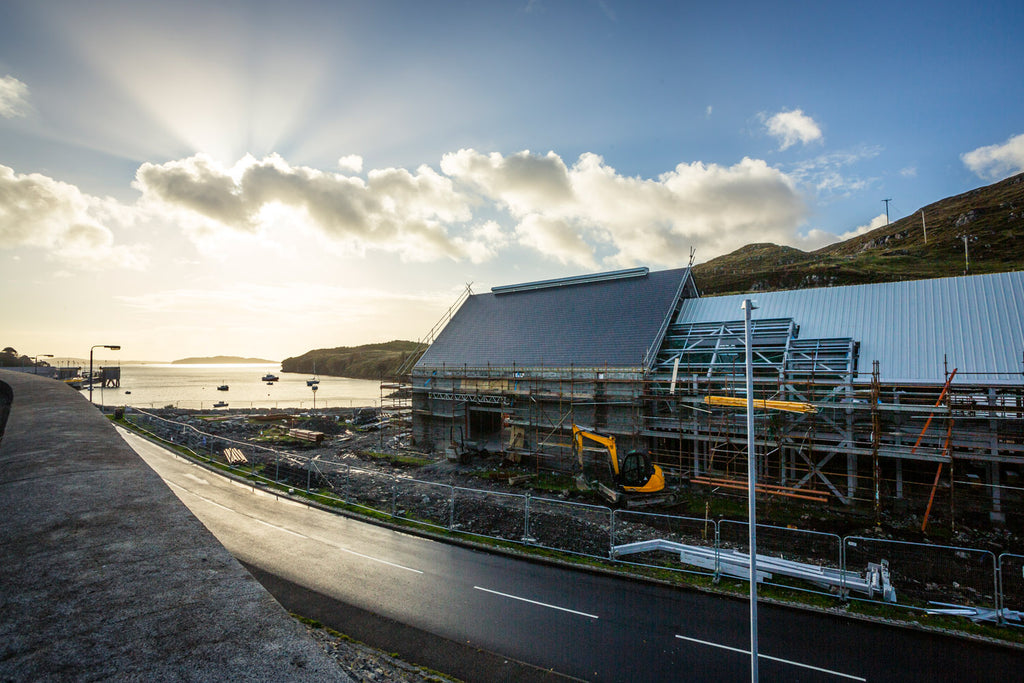 Under construction, a new dawn for the Harris Distillery.
