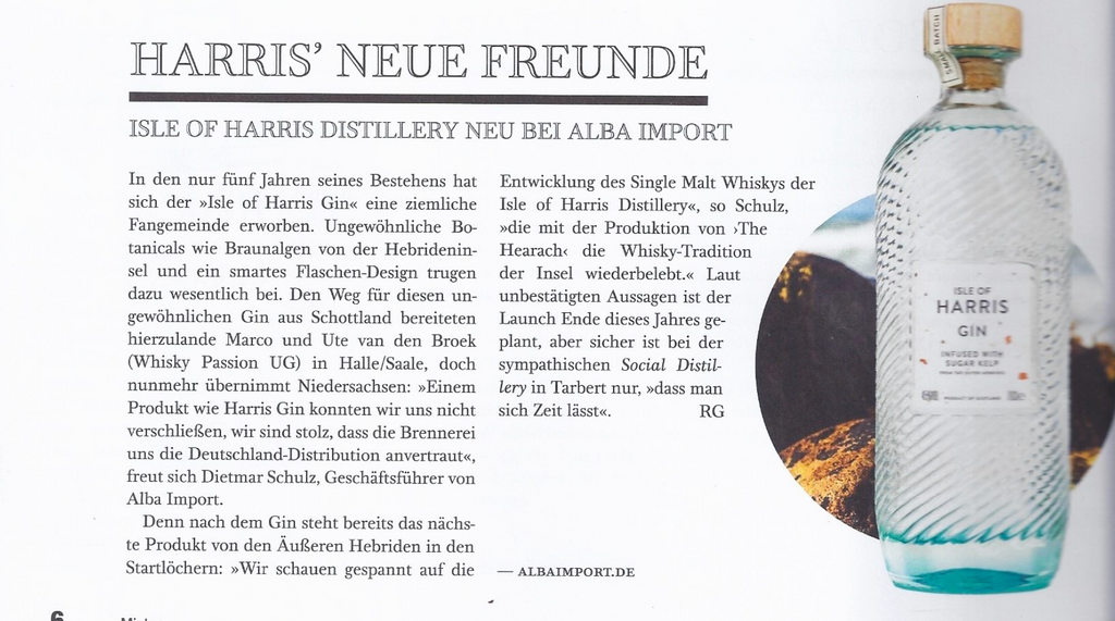 Isle of Harris Gin in Germany...