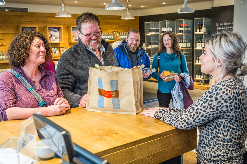 Sandy and the distillery Shop in 2019, rather different days...