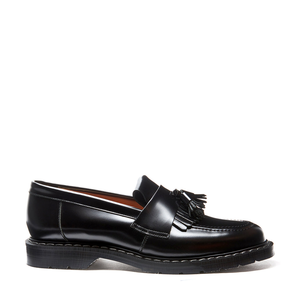 black shine loafers