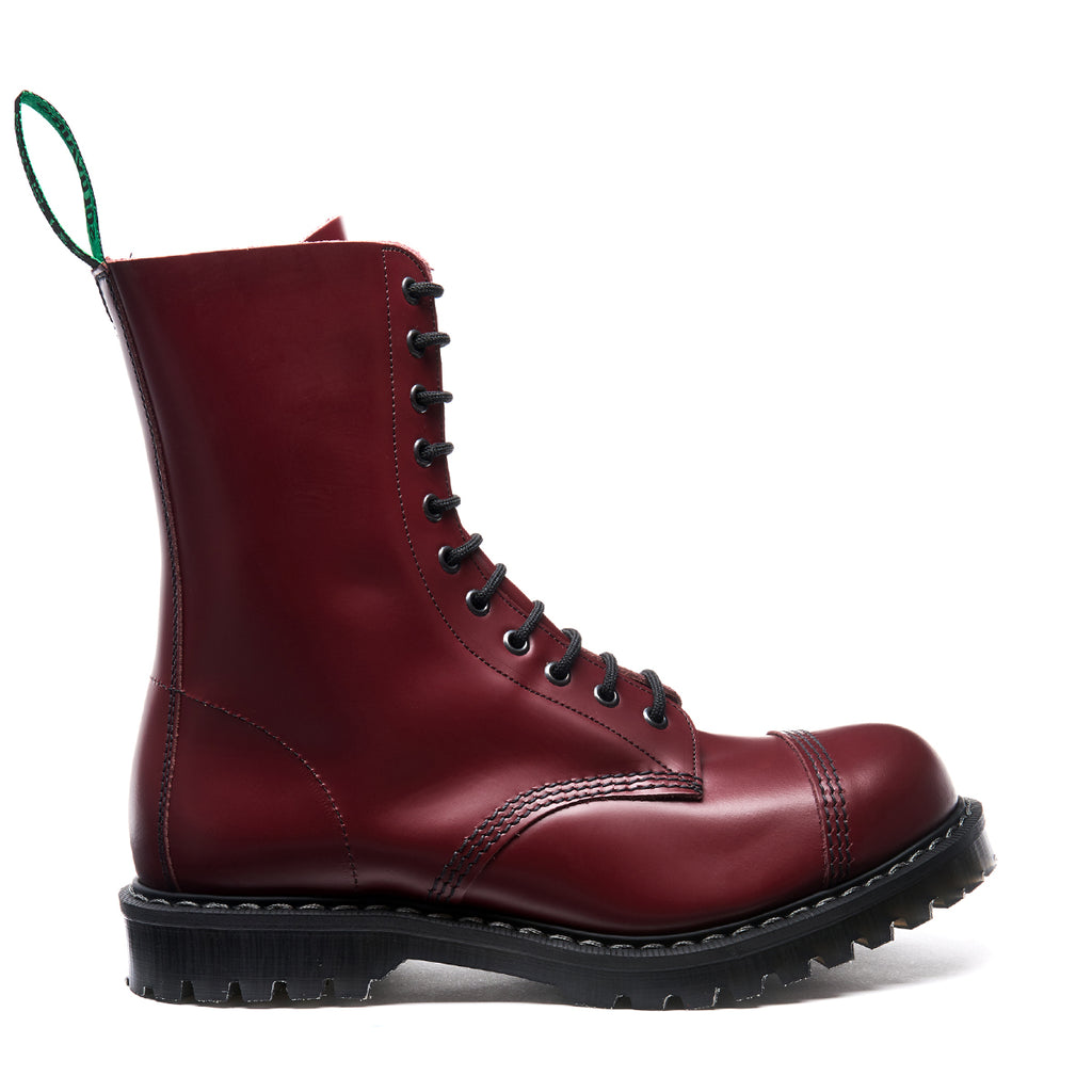 red steel toe shoes