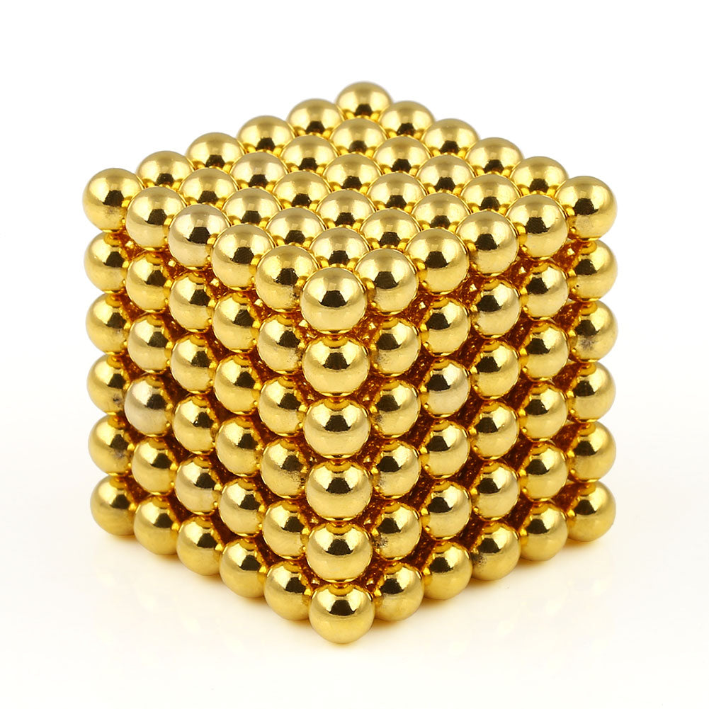5mm 216pcs Magnetic Balls Color-Gold 