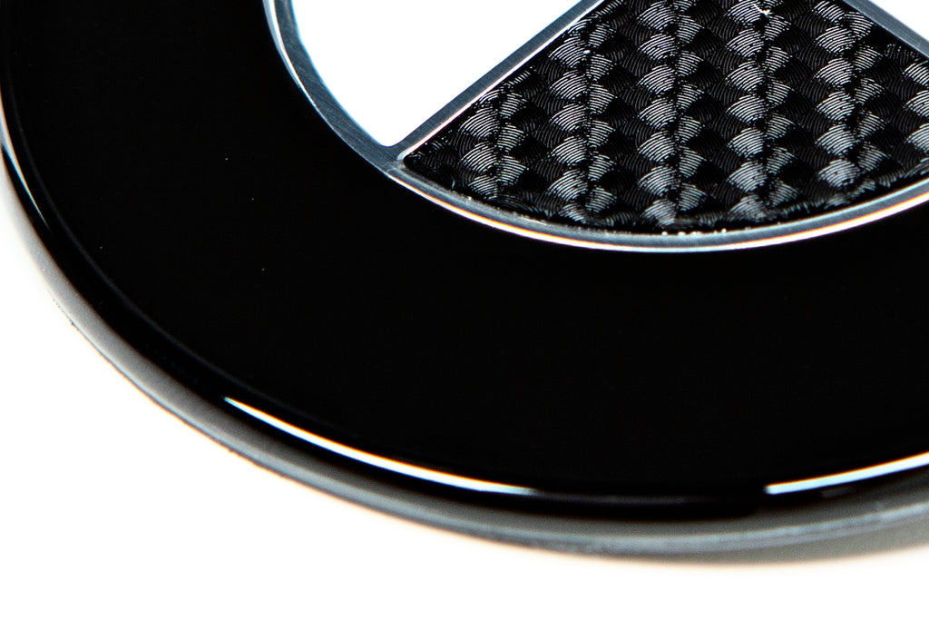 BMW Carbon Roundel Flaws Close-Up