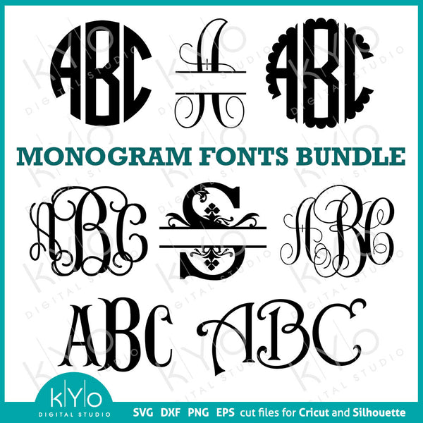 Monogram Fonts Svg Files For Cricut