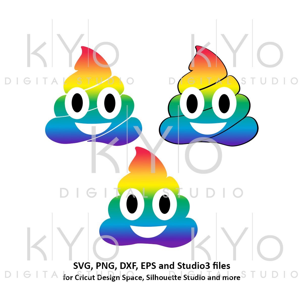 Download Rainbow Poop Emoji Svg Files For Cricut Silhouette Unicorn Svg Rainbow Kyodigitalstudio Com PSD Mockup Templates