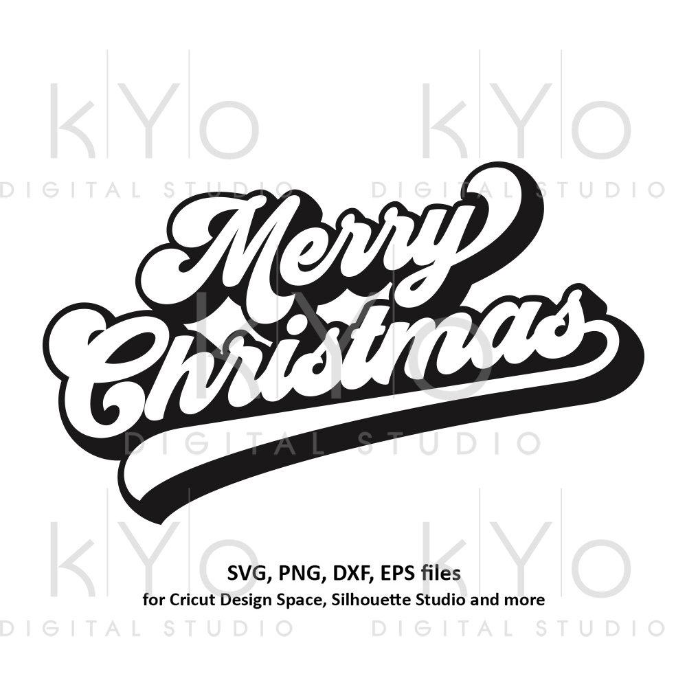 Merry Christmas Banner Svg Brush Lettering Christmas Party Svg