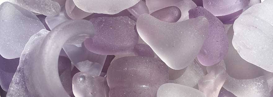 purple lavender sea glass