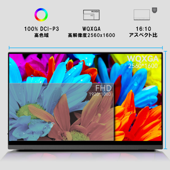 EHOMEWEI モバイルモニター 16インチ 2K E160NSL-