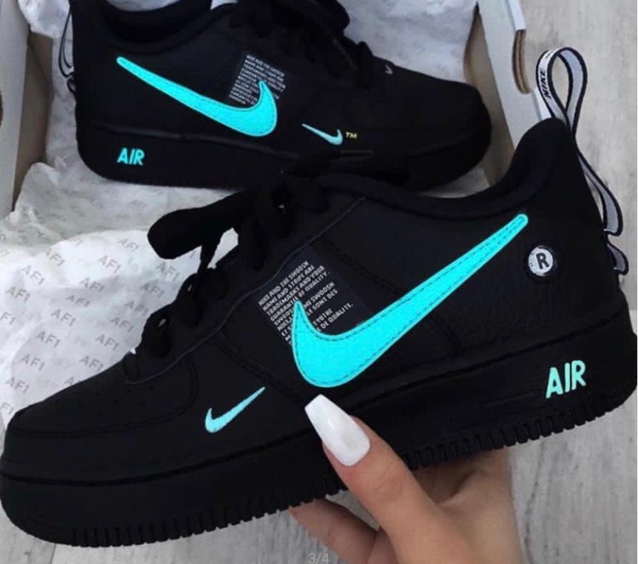 nike air force 1 lv8 utility black and blue