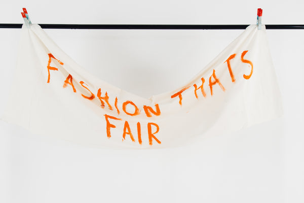 human trafficking within the fashion industry, and how sustainable fashion is the future. Fanfare